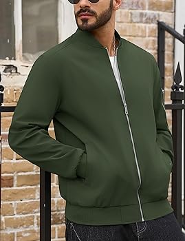 MAGNIVIT Mens Black Jacket Lightweight Mens Bomber Jackets